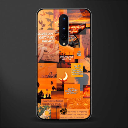 orange aesthetic glass case for oneplus 8 image