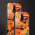 orange aesthetic glass case for oneplus 6t image-2