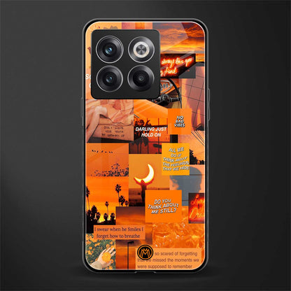 orange aesthetic back phone cover | glass case for oneplus 10t