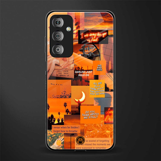 orange aesthetic back phone cover | glass case for samsung galaxy f23 5g