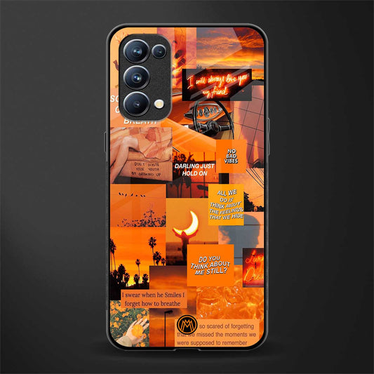 orange aesthetic back phone cover | glass case for oppo reno 5