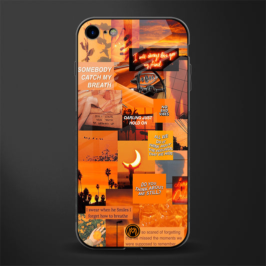 orange aesthetic glass case for iphone 7 image