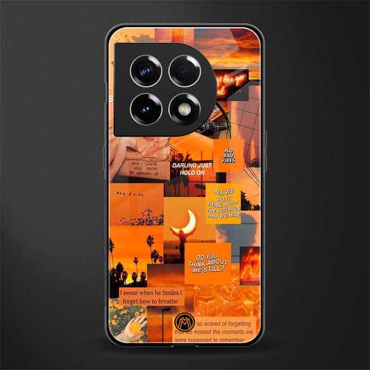 orange aesthetic back phone cover | glass case for oneplus 11