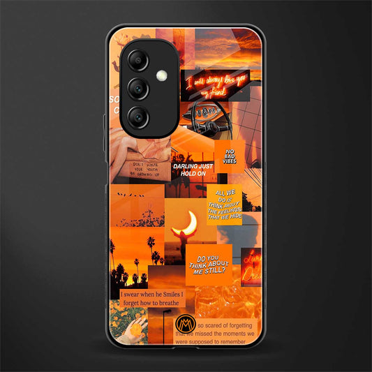 orange aesthetic back phone cover | glass case for samsung galaxy a14 5g