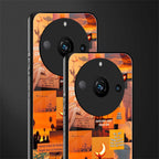 orange aesthetic back phone cover | glass case for realme 11 pro 5g