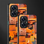 orange aesthetic back phone cover | glass case for realme c55