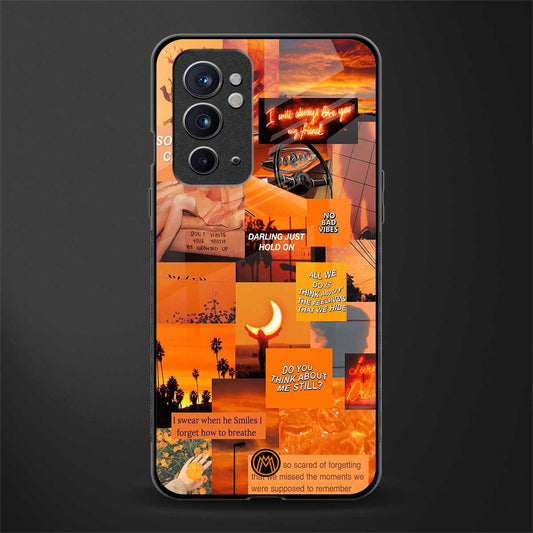 orange aesthetic glass case for oneplus 9rt image
