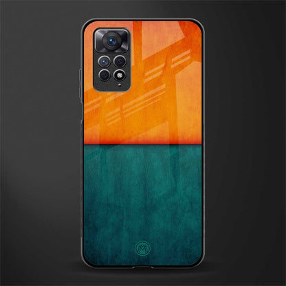 orange green back phone cover | glass case for redmi note 11 pro plus 4g/5g