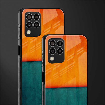 orange green back phone cover | glass case for samsung galaxy m33 5g