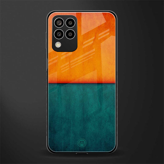 orange green back phone cover | glass case for samsung galaxy m33 5g