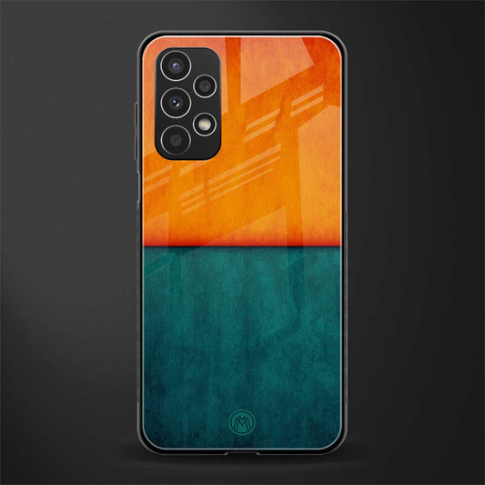 orange green back phone cover | glass case for samsung galaxy a13 4g