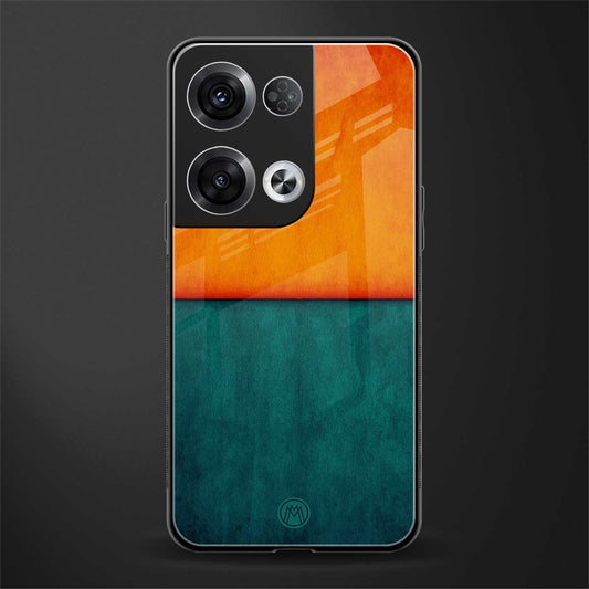 orange green back phone cover | glass case for oppo reno 8
