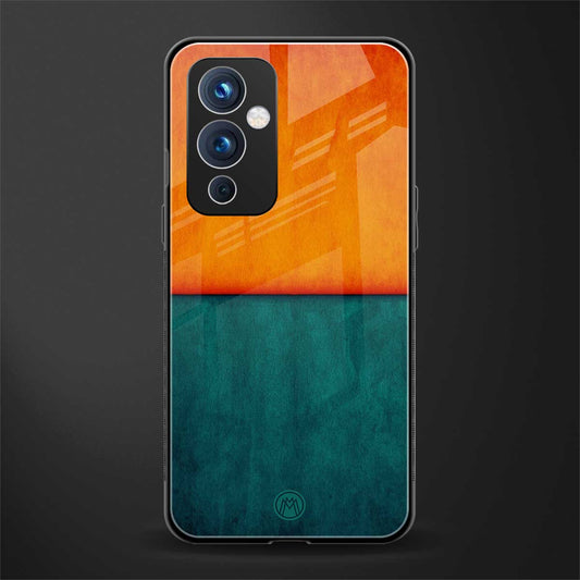 orange green back phone cover | glass case for oneplus 9