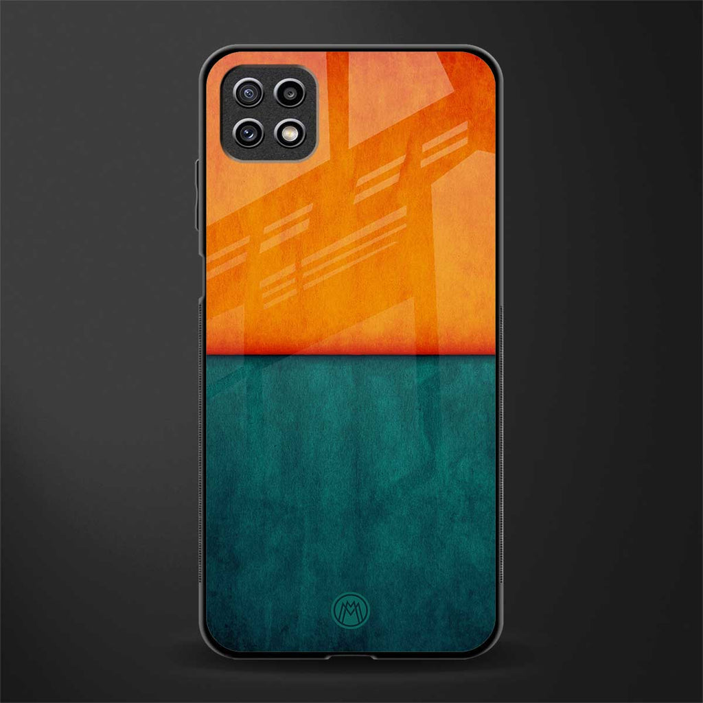 orange green back phone cover | glass case for samsung galaxy f42