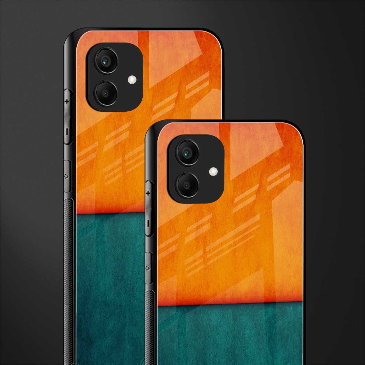 orange green back phone cover | glass case for samsung galaxy a04