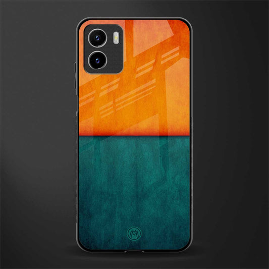 orange green back phone cover | glass case for vivo y72