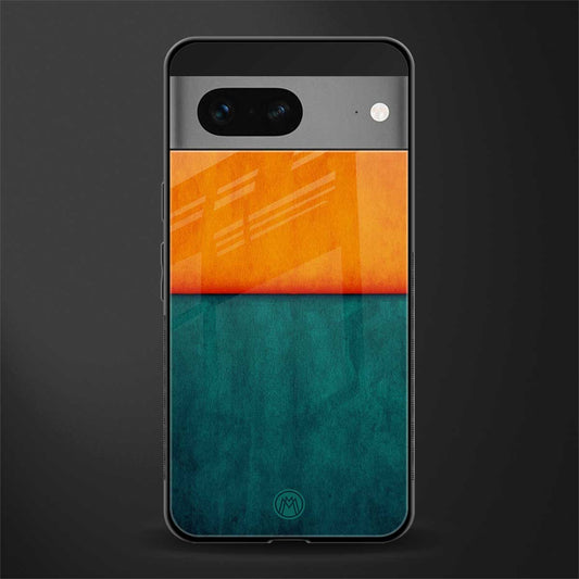 orange green back phone cover | glass case for google pixel 7