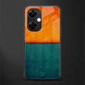 orange green back phone cover | glass case for oneplus nord ce 3 lite