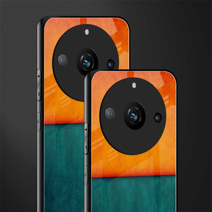 orange green back phone cover | glass case for realme 11 pro 5g