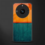 orange green back phone cover | glass case for realme 11 pro 5g