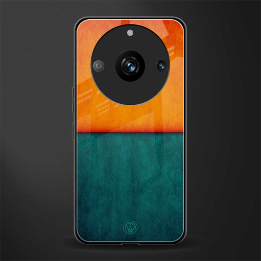 orange green back phone cover | glass case for realme 11 pro 5g