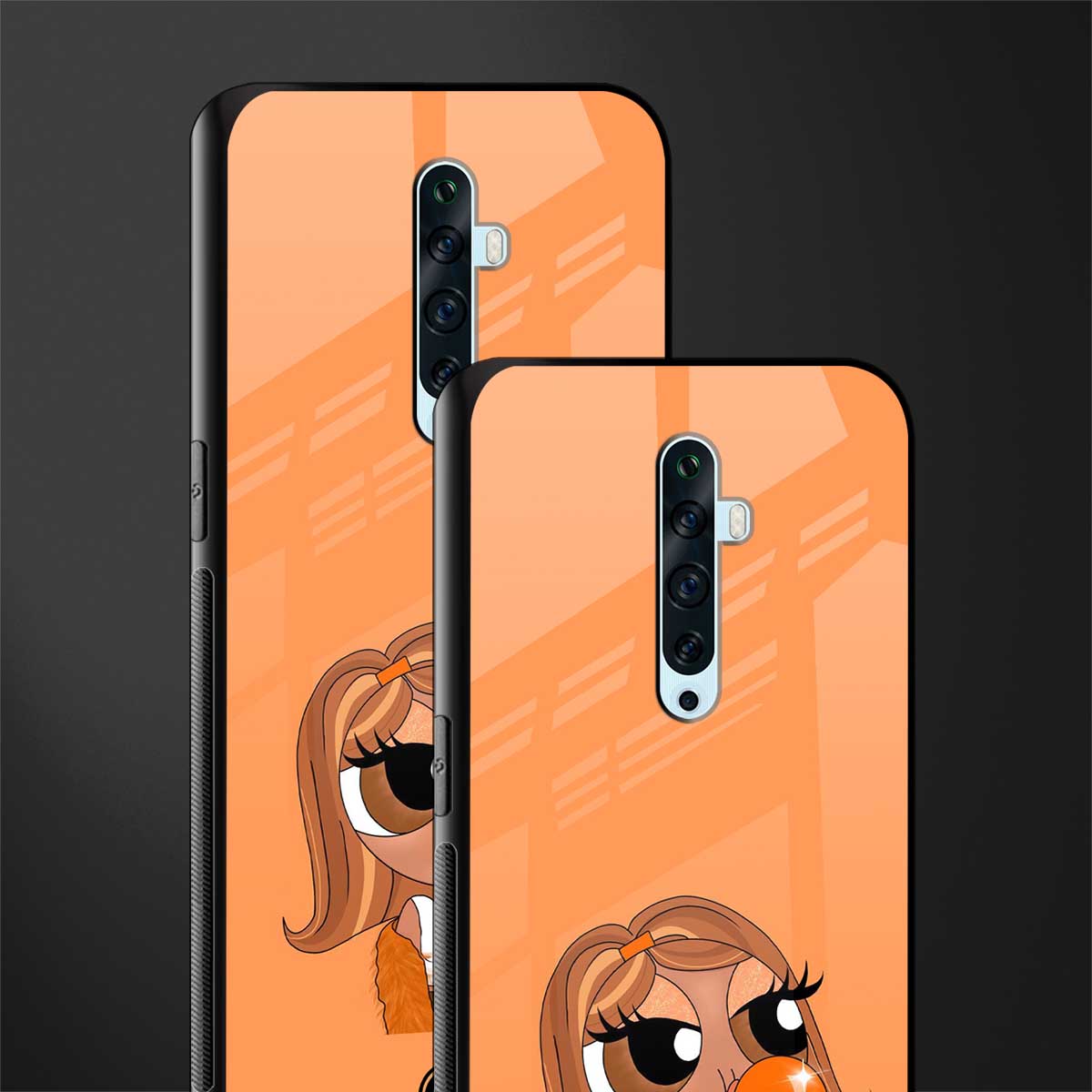 orange tote powerpuff girl glass case for oppo reno 2f image-2