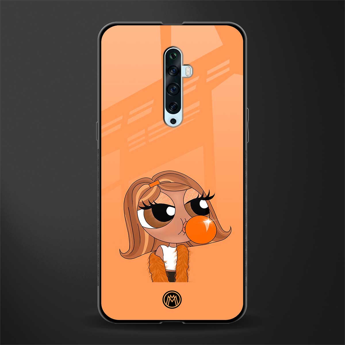 orange tote powerpuff girl glass case for oppo reno 2f image