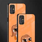 orange tote powerpuff girl glass case for samsung galaxy m51 image-2