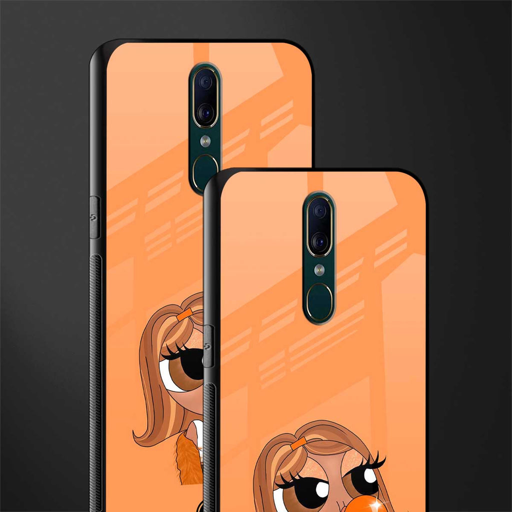 orange tote powerpuff girl glass case for oppo a9 image-2