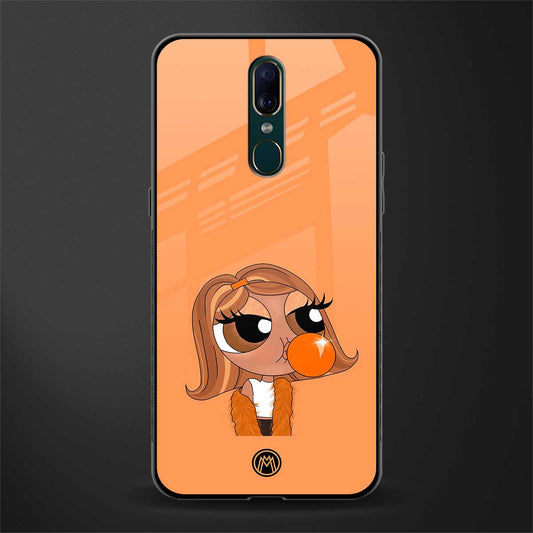 orange tote powerpuff girl glass case for oppo f11 image