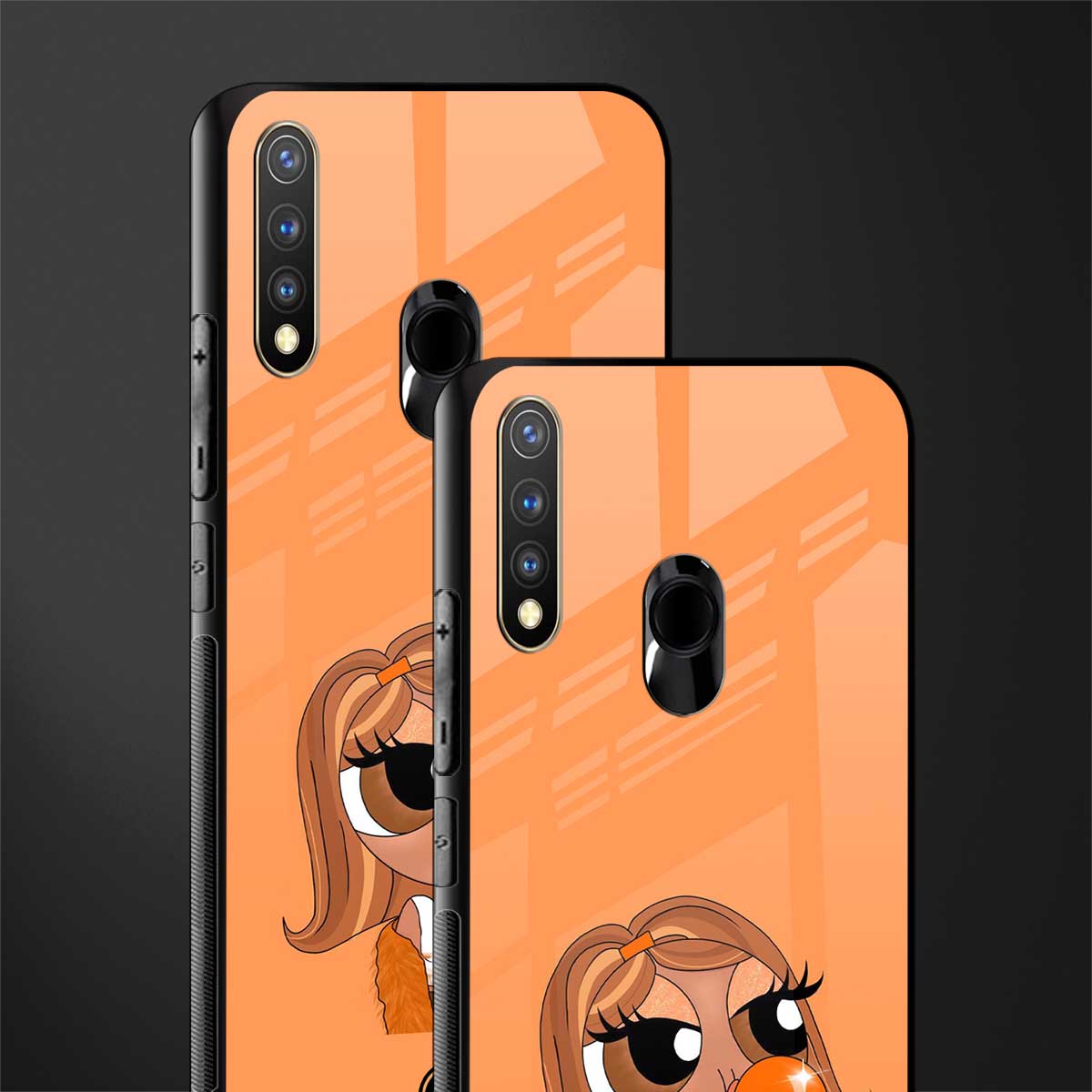 orange tote powerpuff girl glass case for vivo u20 image-2