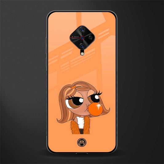orange tote powerpuff girl glass case for vivo s1 pro image