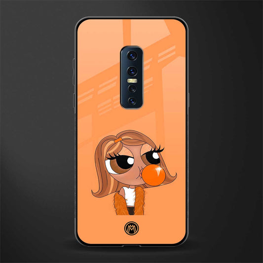 orange tote powerpuff girl glass case for vivo v17 pro image