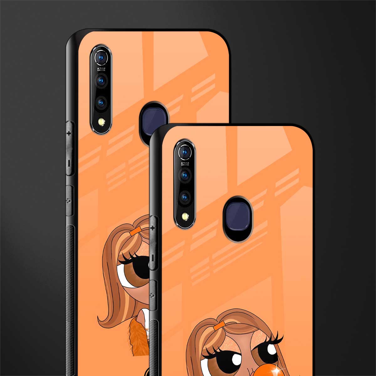 orange tote powerpuff girl glass case for vivo z1 pro image-2