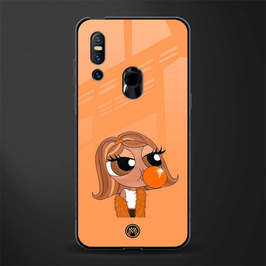 orange tote powerpuff girl glass case for vivo v15 image