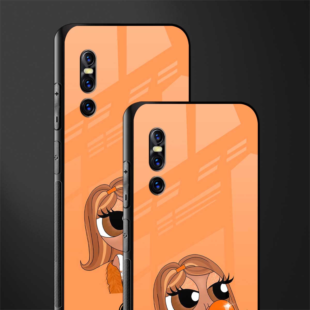 orange tote powerpuff girl glass case for vivo v15 pro image-2