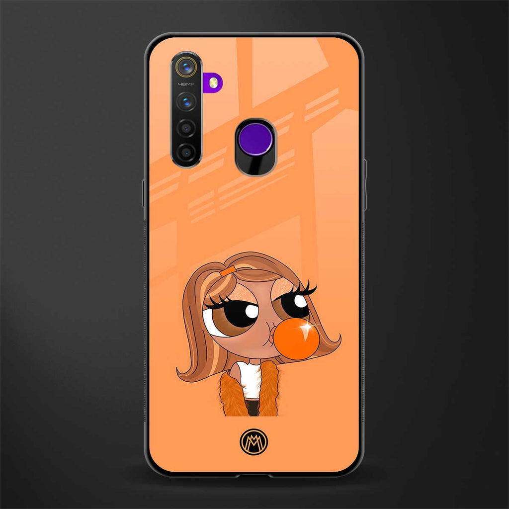 orange tote powerpuff girl glass case for realme narzo 10 image