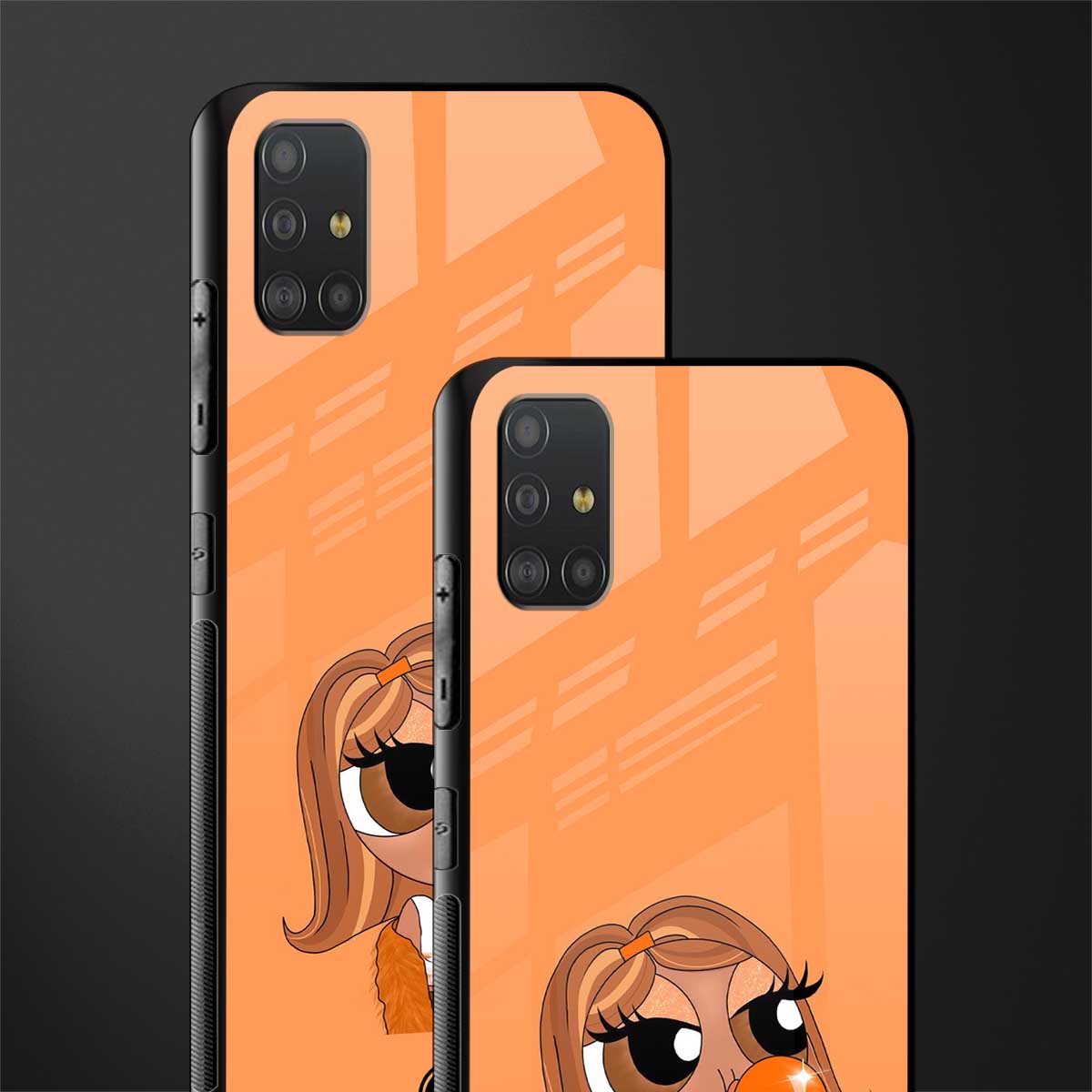 orange tote powerpuff girl glass case for samsung galaxy a51 image-2