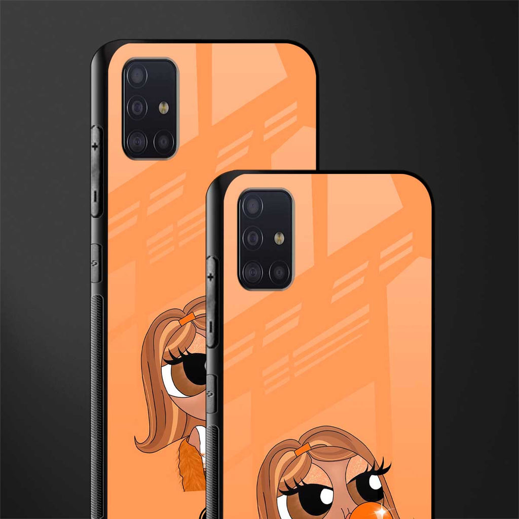 orange tote powerpuff girl glass case for samsung galaxy a71 image-2