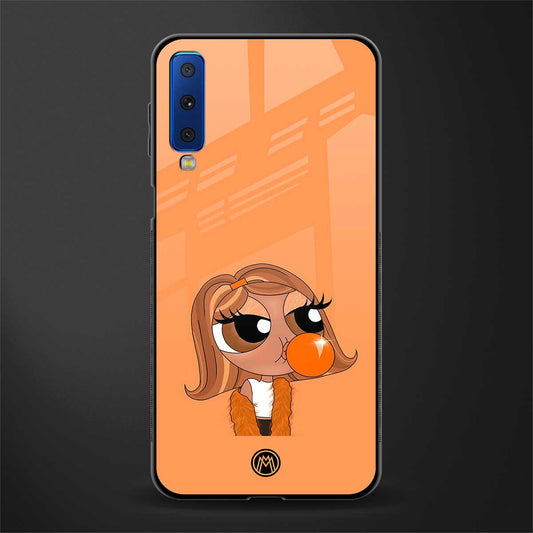 orange tote powerpuff girl glass case for samsung galaxy a7 2018 image
