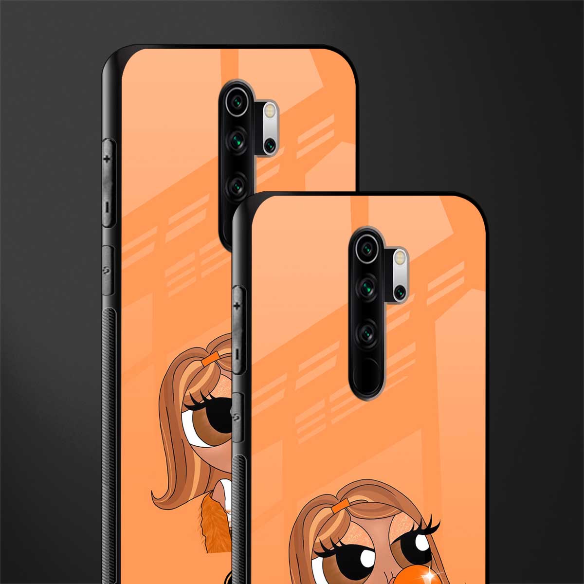 orange tote powerpuff girl glass case for redmi note 8 pro image-2