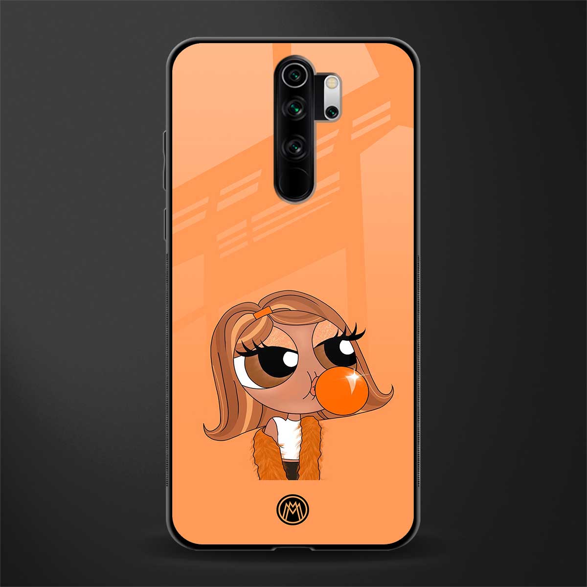 orange tote powerpuff girl glass case for redmi note 8 pro image