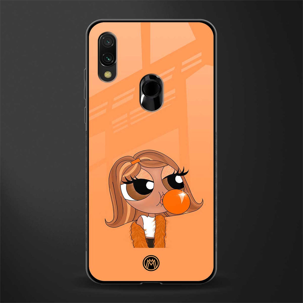 orange tote powerpuff girl glass case for redmi note 7s image