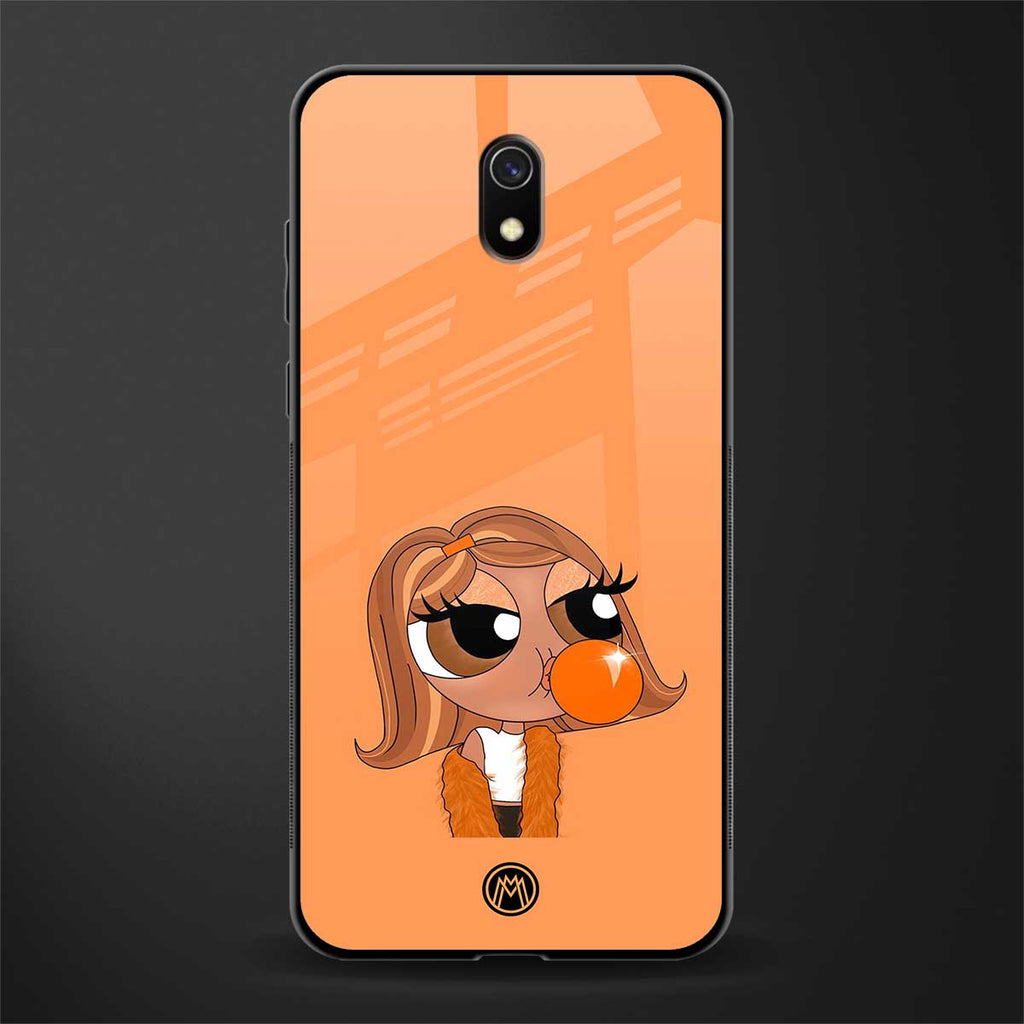 orange tote powerpuff girl glass case for redmi 8a image