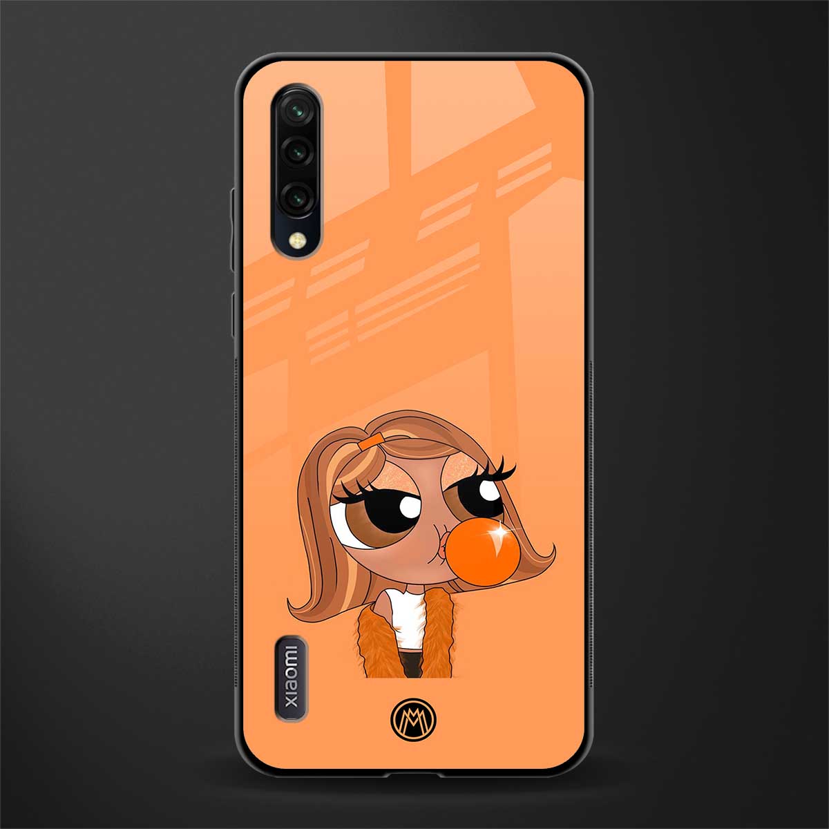 orange tote powerpuff girl glass case for mi a3 redmi a3 image