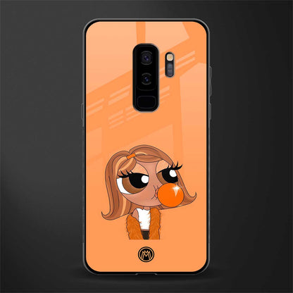 orange tote powerpuff girl glass case for samsung galaxy s9 plus image