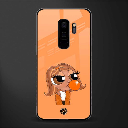 orange tote powerpuff girl glass case for samsung galaxy s9 plus image