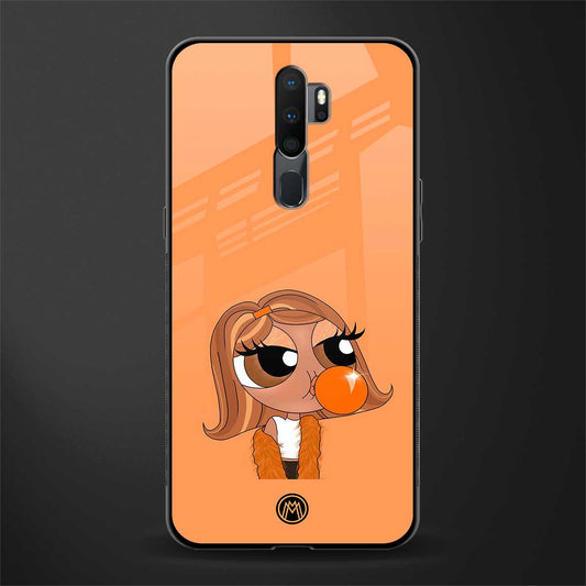 orange tote powerpuff girl glass case for oppo a5 2020 image