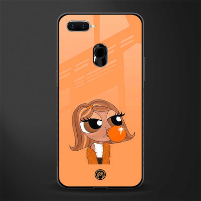 orange tote powerpuff girl glass case for oppo a7 image