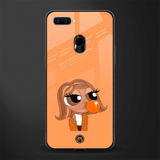 orange tote powerpuff girl glass case for oppo a5s image